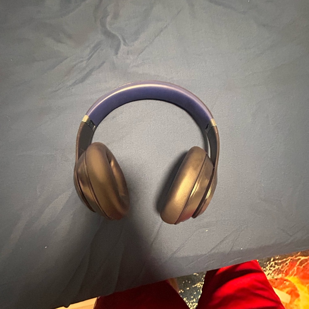 Wireless Black and Blue Headphones